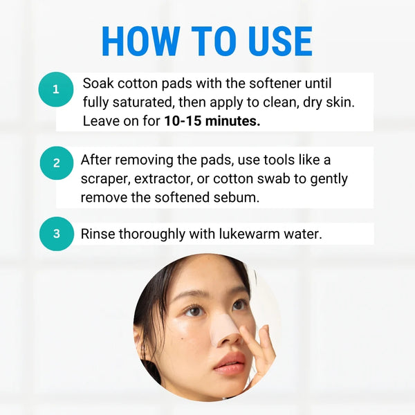 Blackhead Melting Softener Set 150ml cotton pads cotton swabs 10pcs